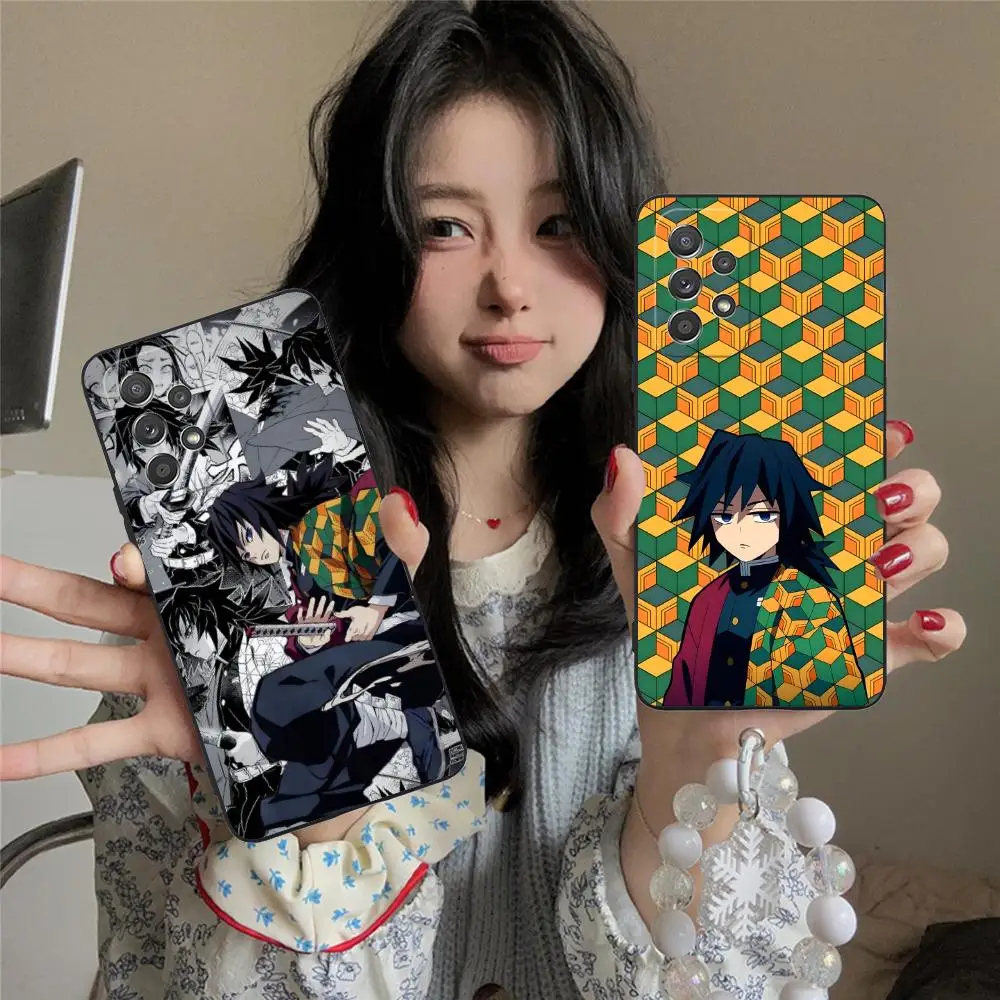 

Demon Slayer Giyu Tomioka Phone Case for Samsung Galaxy A73 72 71 70 56 55 54 53 52 36 35 34 23 16 15 5G Colour Protective Cover