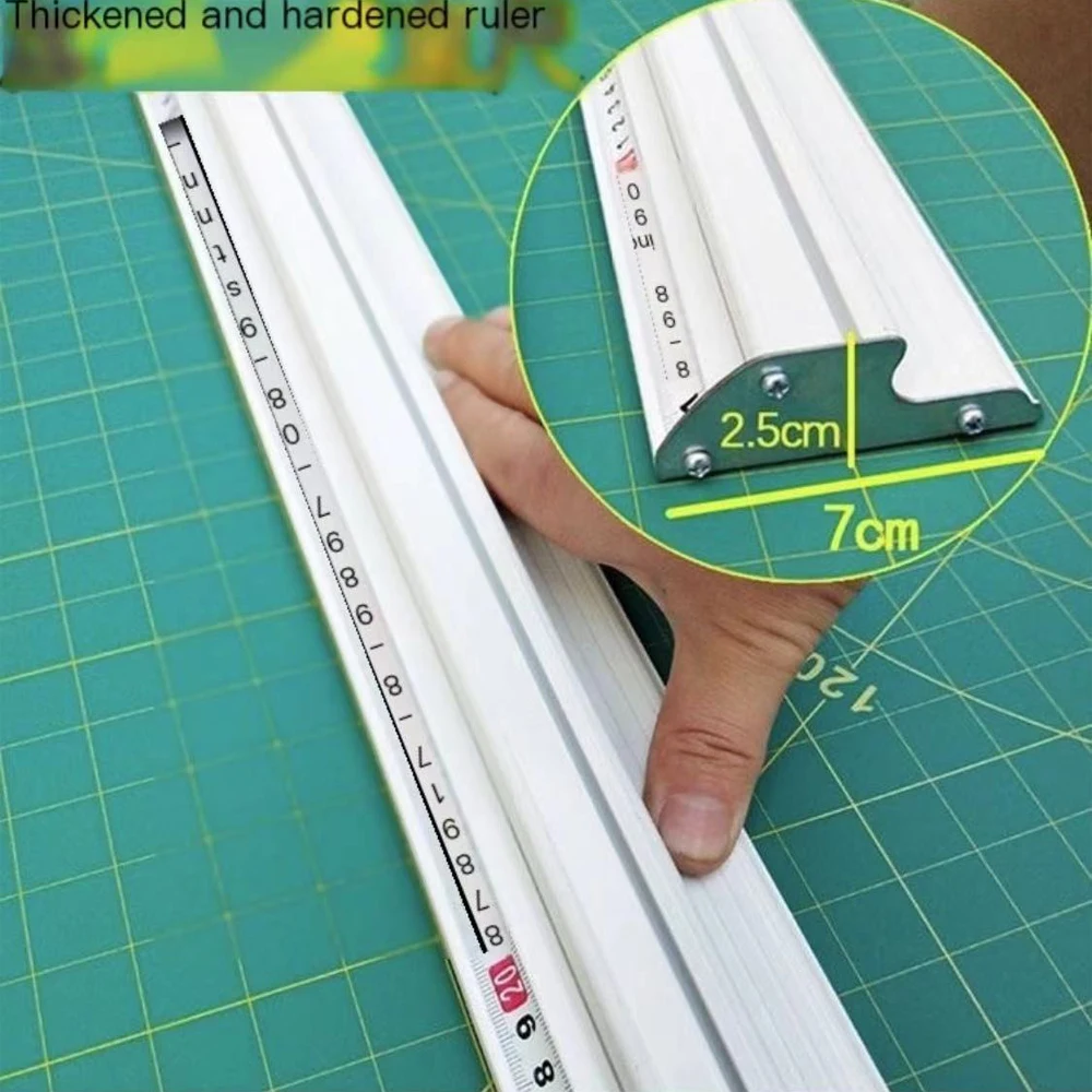 50cm Kt board Pvc board Manual Cutting ruler aluminum alloy anti-skid Positioning cutting ruler cutting track Woodworking tool