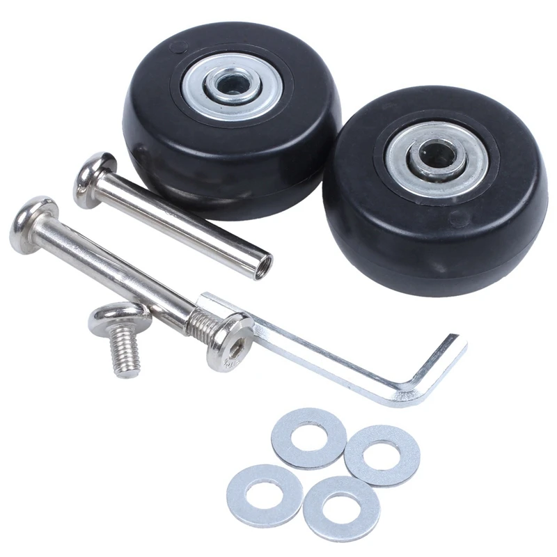 4 Sets Of Luggage Suitcase Replacement Wheels Axles Deluxe Repair Tool OD, 2 Set 40mm & 2 Set 50mm