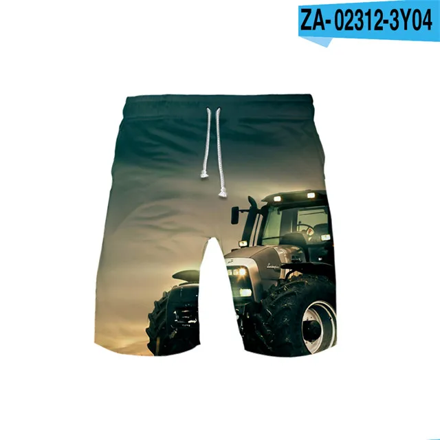 Pantaloncini da bagno per bambini 3d Tractor Trucks Board Short Kids Beach Shorts Boys Masculina costume da bagno pantaloni sportivi slip Boys