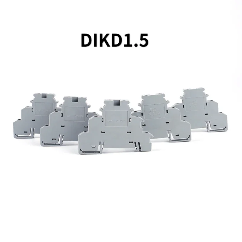 

Din Rail Terminal Block 10Pcs DIKD-1.5 Three Layer 3 Level Sensor Actuator Triple Wire Connector DIKD1.5 Wire Conductor