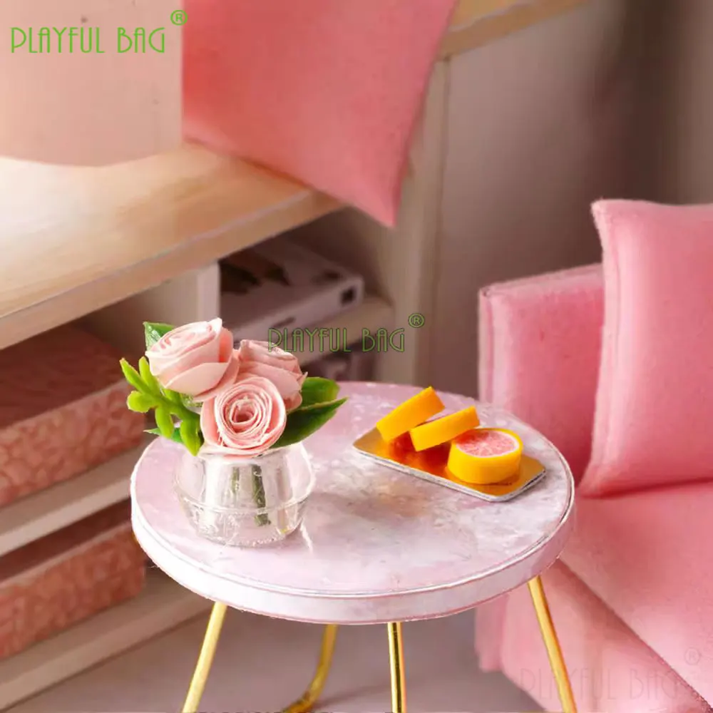 "وقت سعيد" لتقوم بها بنفسك مجموعة بيت الدمى الإبداعية فيلا العمارة نموذج مشروع بناء مصغر للاسترخاء وديكور المنزل UG398 #4