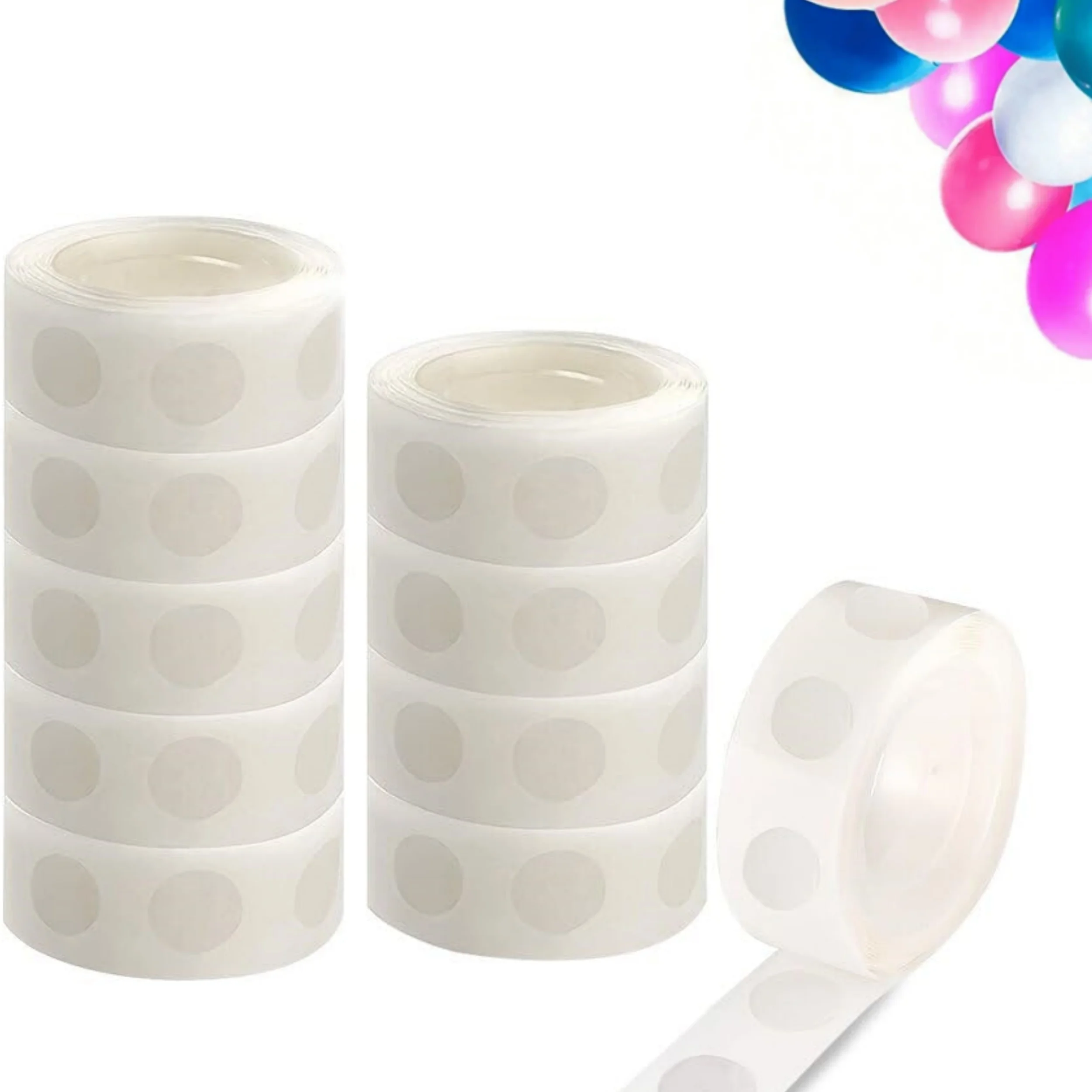 1/3/5 Rolle doppelseitiges, klares Klebepunktenband, Ballon, Kleber, Punkt, selbstklebende Aufkleber, Luftballons, Pumpe, Geburtstag, Hochzeit, Party, Dekoration – Detail 8