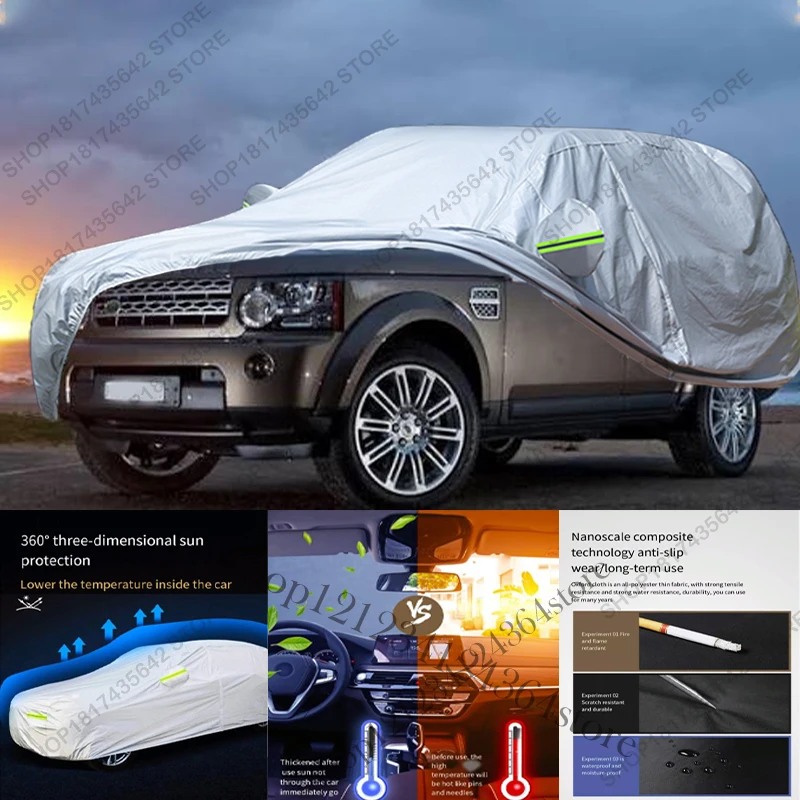 Full Car Cover Compatible with Land Rover Discovery 4 (2009-2016 All-Weather Sun Rain UV Dust Proof Rain Outdoor Indoor Protect