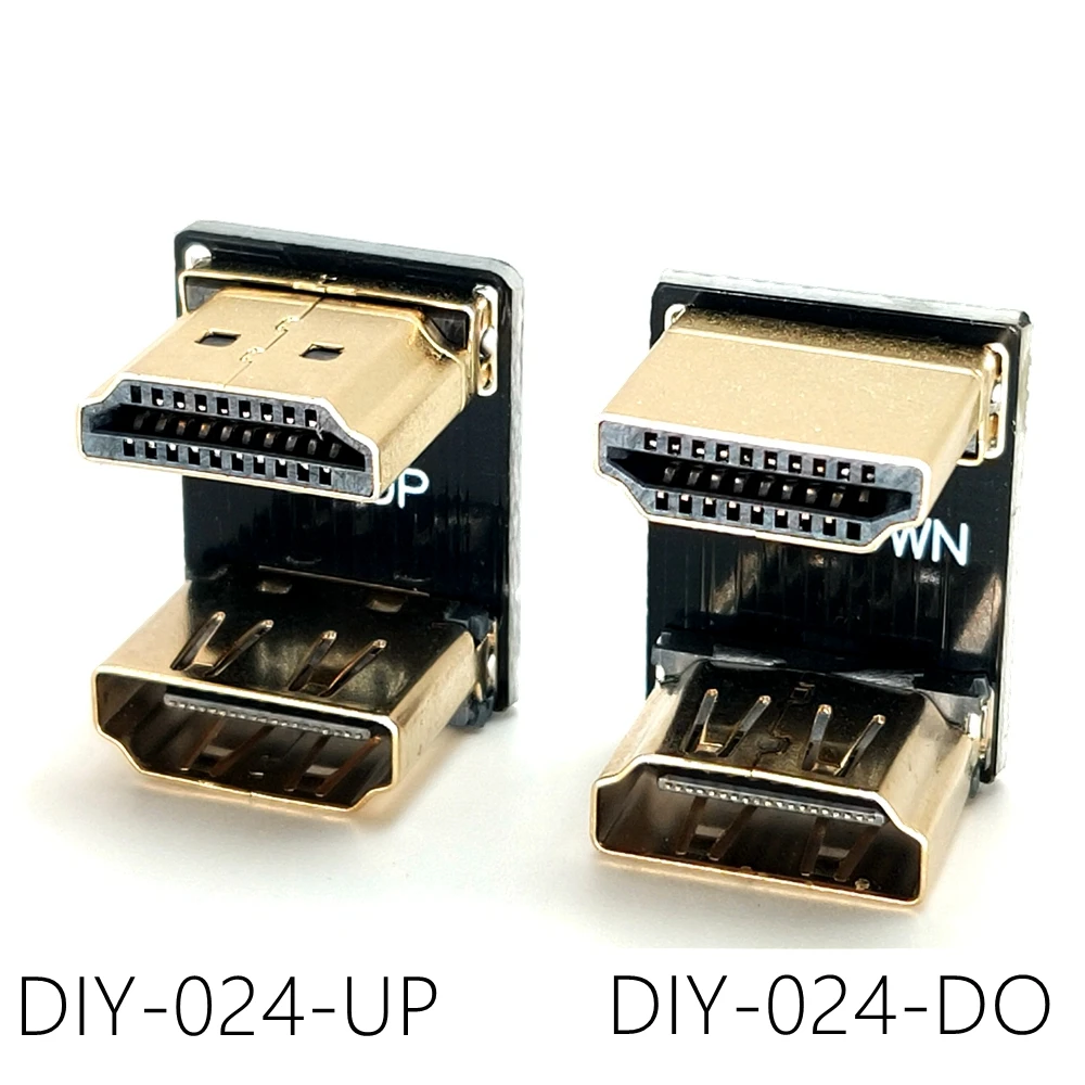 Adapter HDMI wygięty męski na żeński, przedłużony laptop w kształcie litery U, komputer stacjonarny, monitor, konwerter telewizyjny