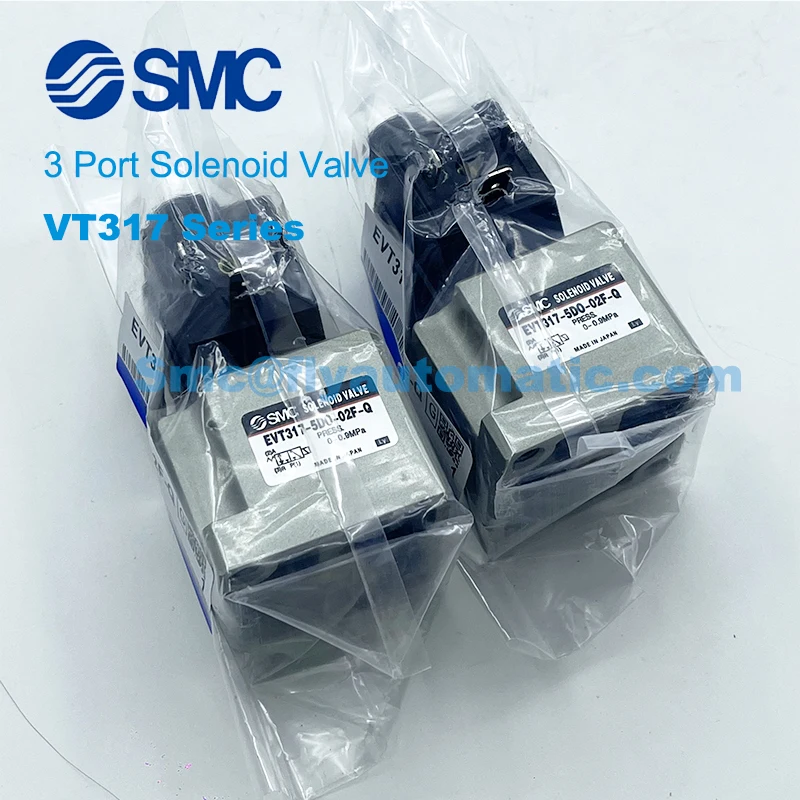 SMC EVT317-5DO-02F-Q 3 Port Solenoid Valve Direct Operated Poppet Type Series VT317 Rubber Seal Transport via DHL to Nigeria