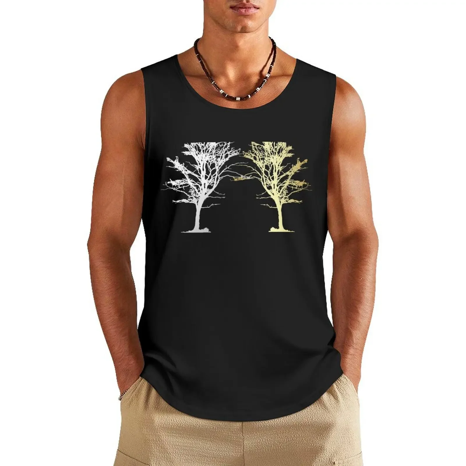 

Silver and Gold Trees Tank Top gym Men's t-shirts basketball