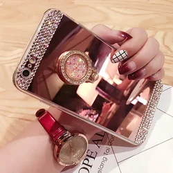 Luxury Diamond Case For Huawei P50 P40 P30 Pro Lite Mate 40 30 Honor X7 X8 X9 70 50 60 30i Nova 5T Glitter Soft TPU Mirror Cover