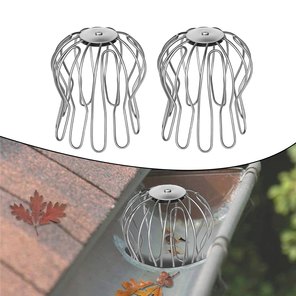 

Silver Downpipe Sieve Adjustable Fit Adjustable Gutter Easy Installation Effective Blockage Reduction Fits 87 To 100 Mm
