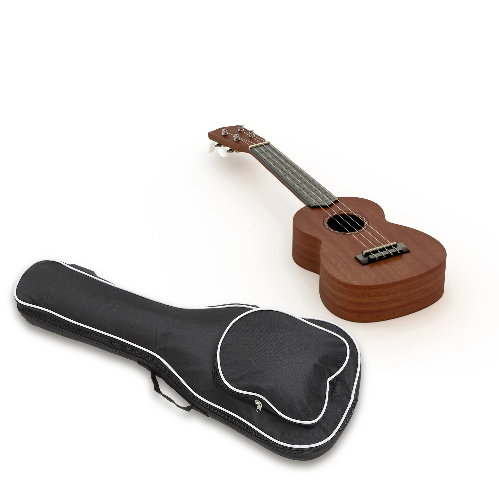 

26 Inch Ukulele Bag Oxford Cloth Durable Lightweight Portable Instrument Pouch Black 26 Inch Guitar Travel Case With Pocket For