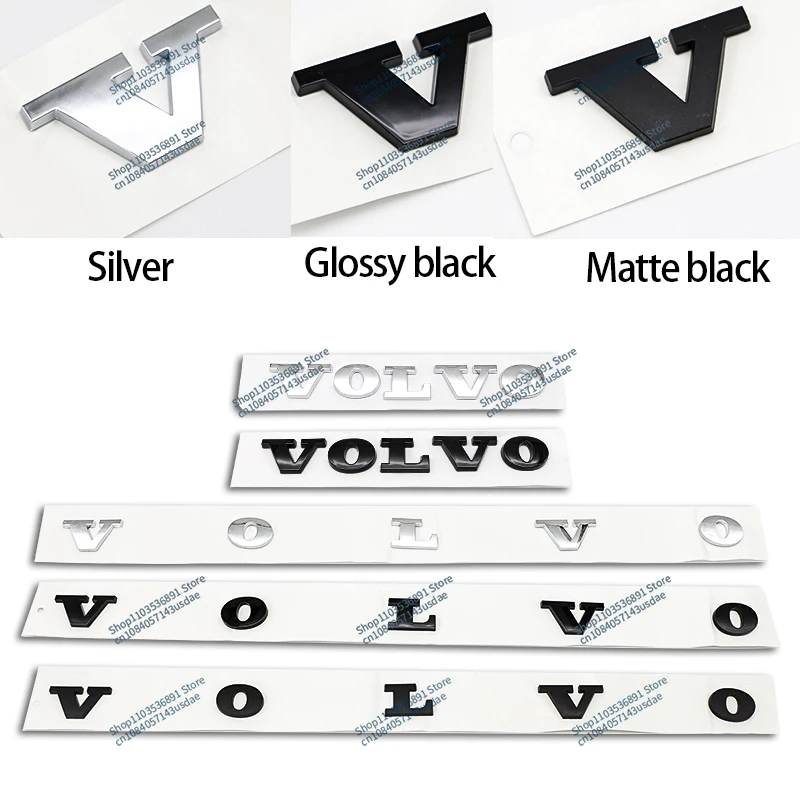 3D ABS Volvo Car Bonnet Letters Logo Badge Rear Trunk Emblem Naklejka Akcesoria Do CX40 CX60 CX90 V60 V40 S60 V70 XC70 B5 B6