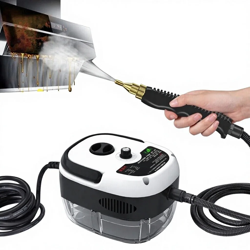 2500W High Temperature Multi-Surface Steam Cleaner for Kitchen Home Floor Carpet & Upholstery Use Portable Handheld