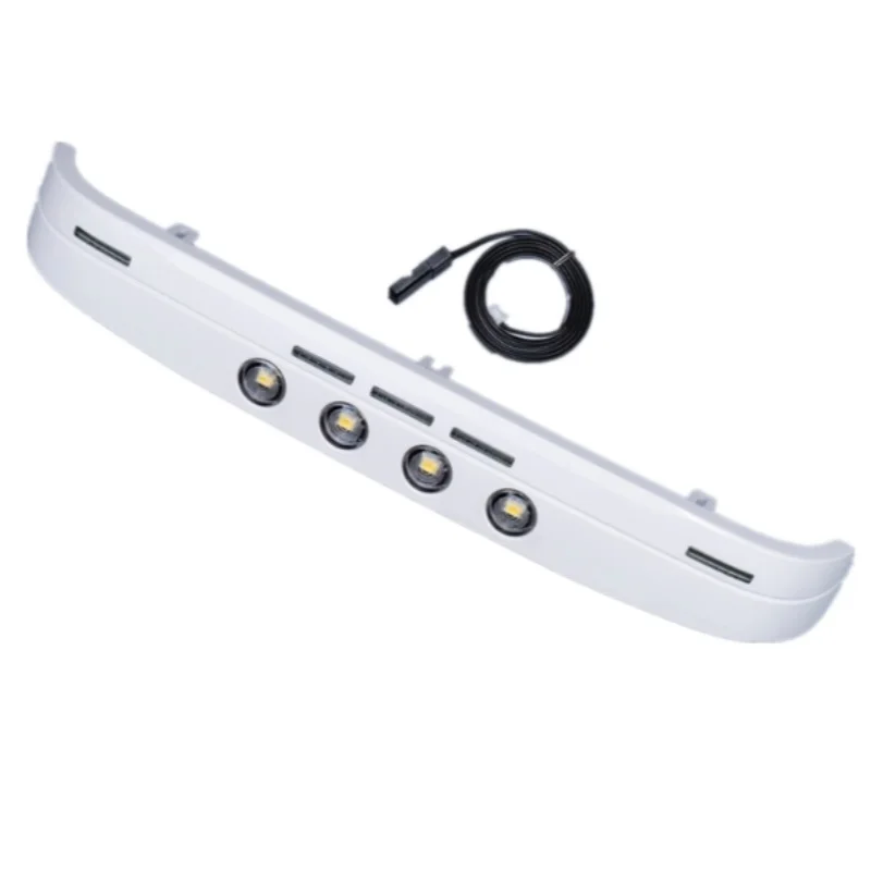 RC 1/14 Plastic Sun Visor with LED Spotlights Windshield Baffle for Tamiya Hydraulic Excavator Loader Dump Tripper DIY Parts