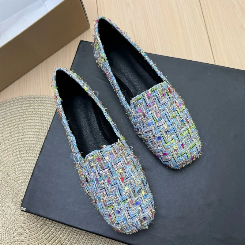 

2025 Новые женские лоферы на плоской подошве во французском стиле ретро без шнуровки Туфли Мэри Джейн Большие размеры 42 43 44 Zapatos Para Mujer Розовый Черный