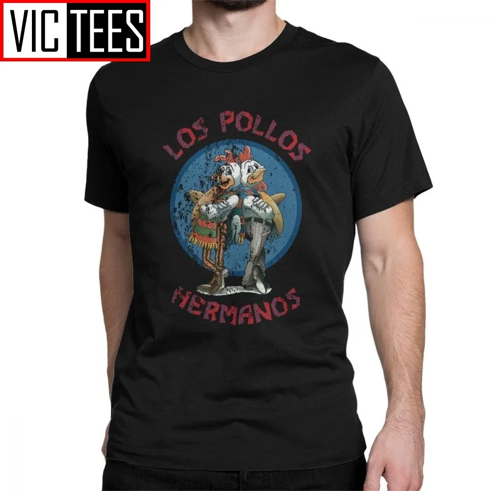 

Los Pollos Hermanos T Shirts Men Pure Cotton Novelty T-Shirt Crewneck Fring Breaking Bad Walter White Tees Sweatshirt Summer