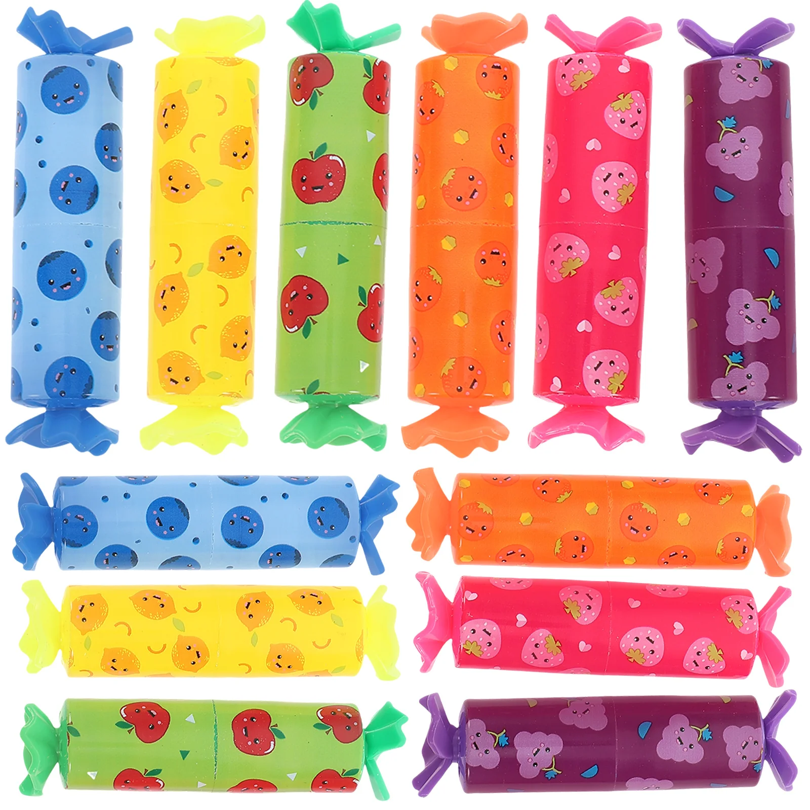 24pcs Mini Highlighters 6 Colors Set Bookmark Markers Cartoon Pens for School Office Journal Drawing Note