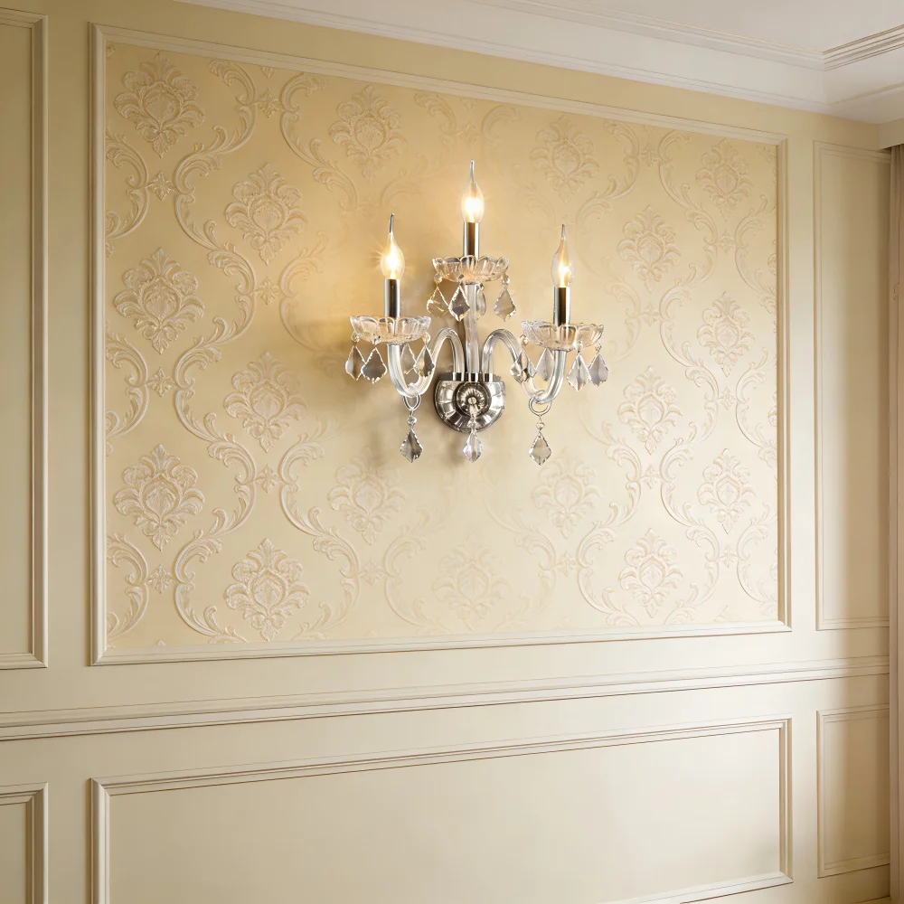Luxury Wall Sconce Lighting European-style wall lights lamp bedside lamp crystal lamp Wall sconce bedroom stairs living room