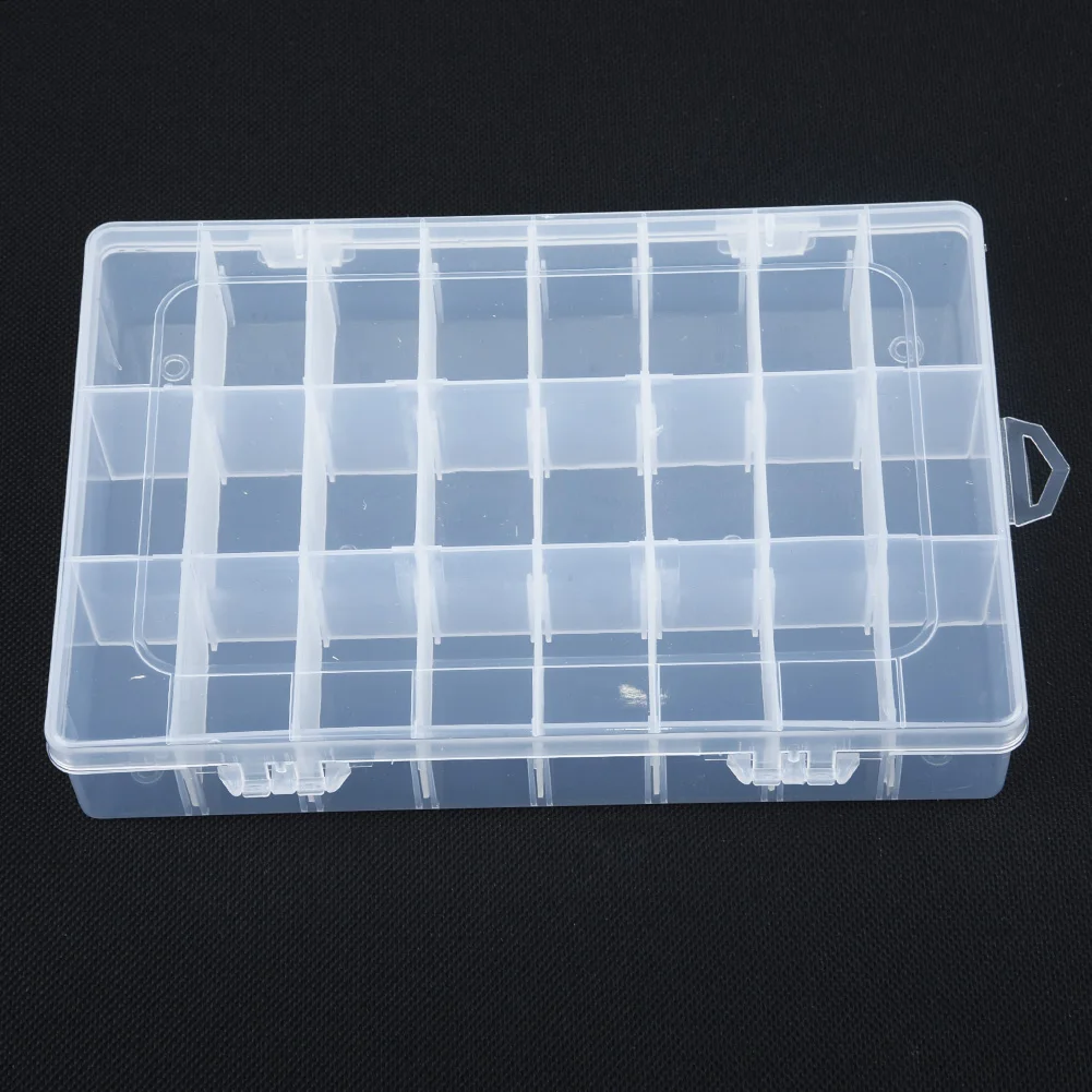 10/15/24/36 PlasticTransparent Square Storage Box Compartment Jewelry Organizer Living Room Home Storage Supplies
