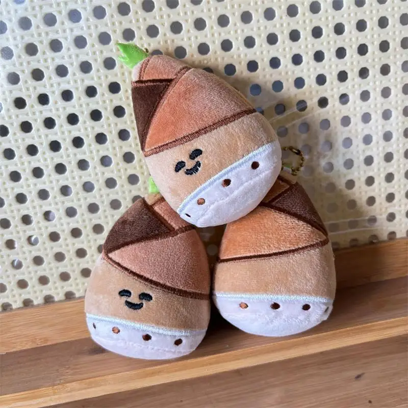 1/2 PCS Creative Cute Bamboo Plush Doll Stuffed Toys Keychain Pendant Girly Bag Charms Backpack Ornaments Gift Keyring