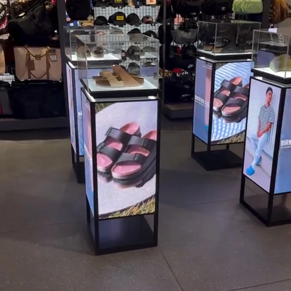 Customizable 360 View Square Shaped Led Poster Display Cube Advertising Board Indoor Outdoor  Brightness Billboards