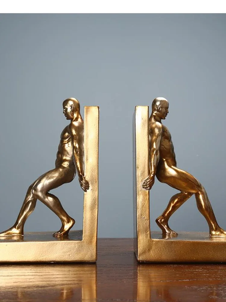 الحديثة تمثال راتنج الحرف اليدوية الديكور الرجل الذهبي عارية ديفيد الحرف والمفروشات اكسسوارات ديكور منزلي حديث