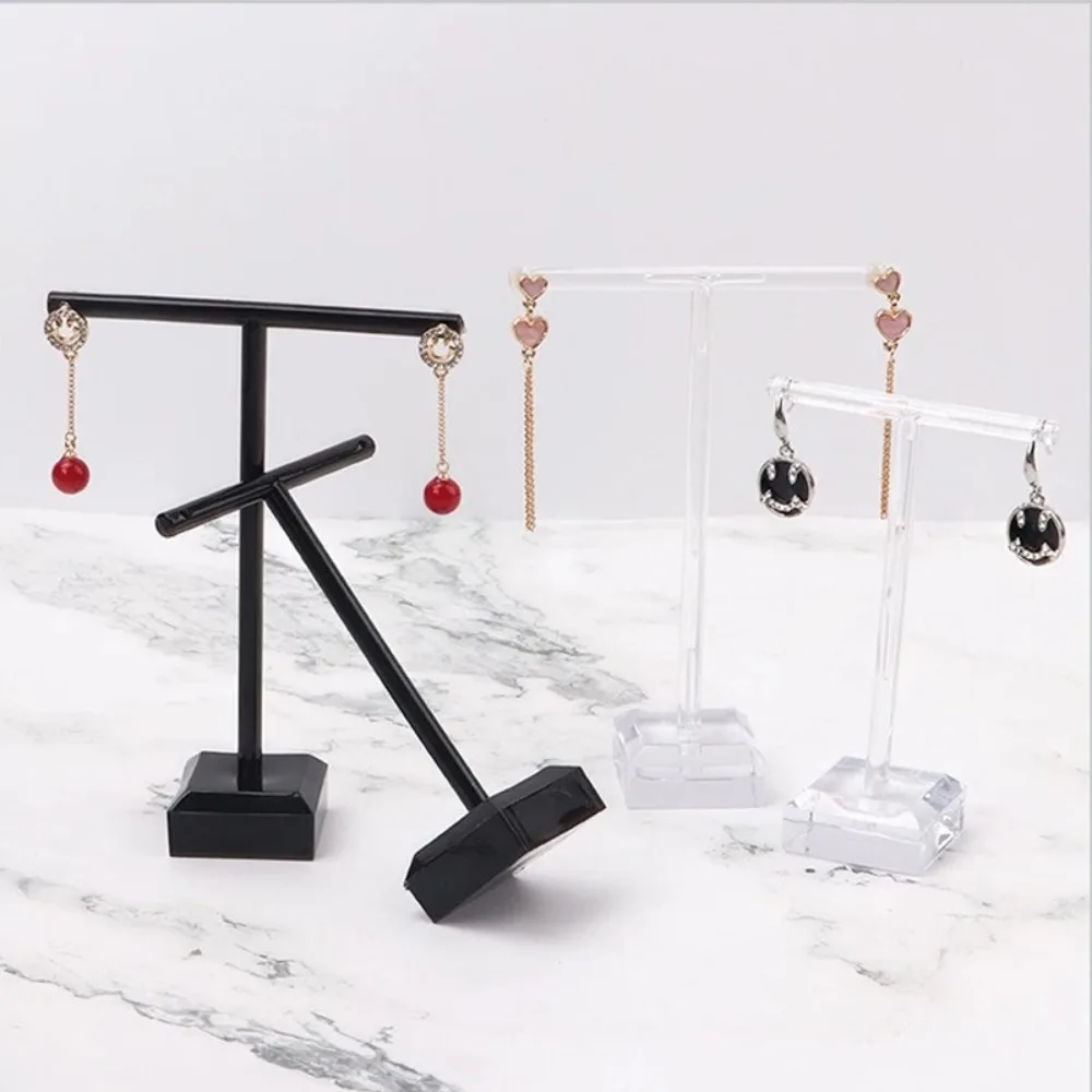 1Set Acryl T-Form Schmuck Display Rack, Einzelhandel Ohrring Halter für Shop/Messe & Fotografie, Schmuck Organizer Requisiten – Detail 2