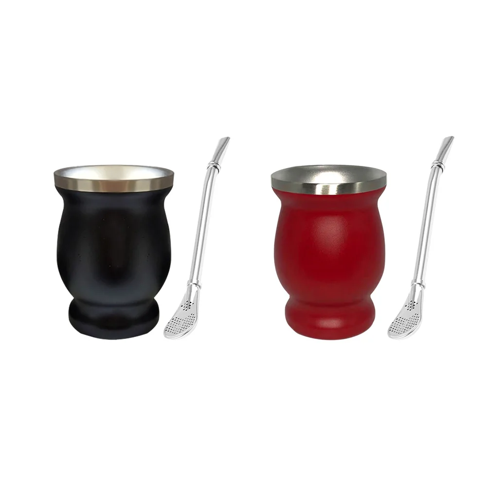 Insulation Gourd Cup Mate Straw Set Stainless Steel Double Wall Yerba Tea Cup