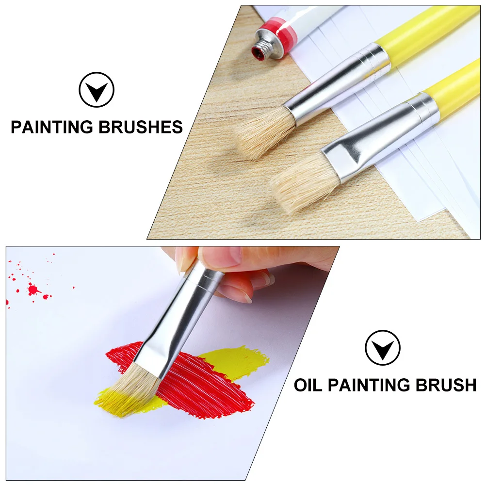 مجموعة فرش طلاء مكونة من 16 قطعة، أدوات زيتية مائية برأس مميز، فرشاة طلاء للأنشطة اليدوية من فئة الفن