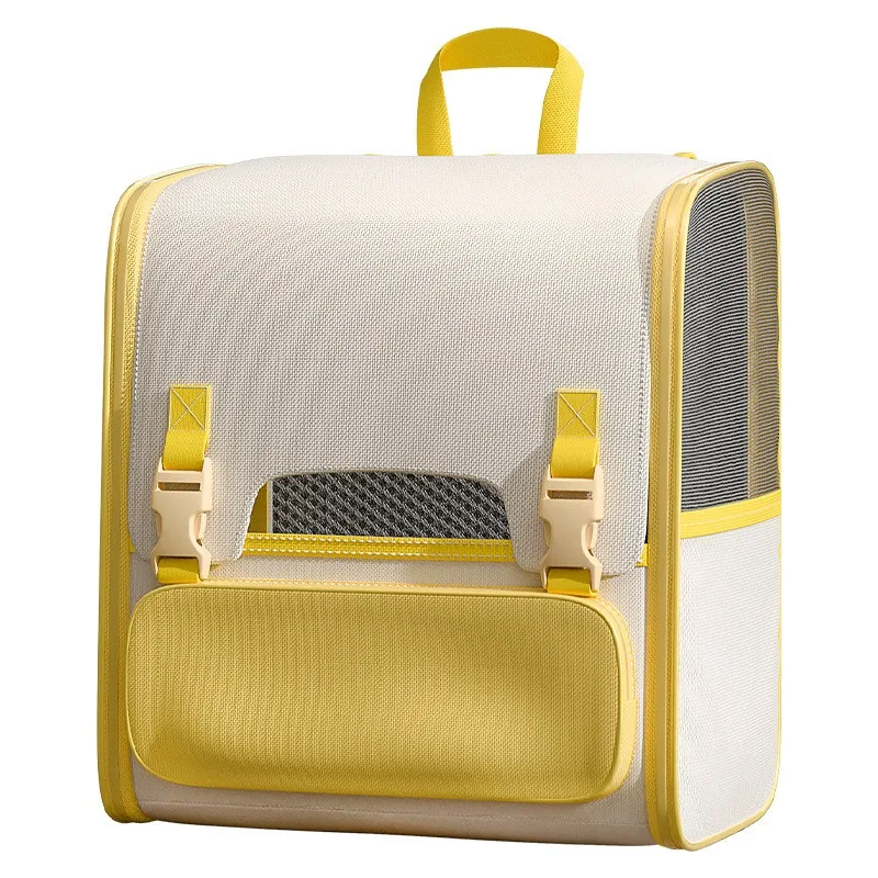 

Breathable Transparent Cat Backpack Carrier Folding Travel Bag Portable Ventilated Mesh Pet Bag Large Capacity Outdoor Shoulder