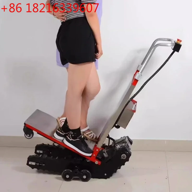 TAO Electric Tracked Tank Stair Climbing Vehicle 400KG Cargo Capacity Mute Crawler Hand Trolley for up And down Stair Handling