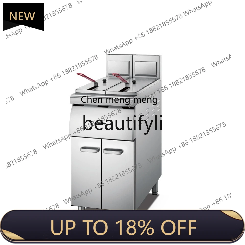 

Z189 Commercial rear kitchen gas double cylinder double screen fryer gas fryer large capacity, vertical fryer locker