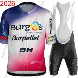 2026 Burgos Burpellet BH Cycling Jersey Set Spain Purple Clothing Road Bike Suit Mountain Bicycle Shirt Bib MTB Ropa Maillot