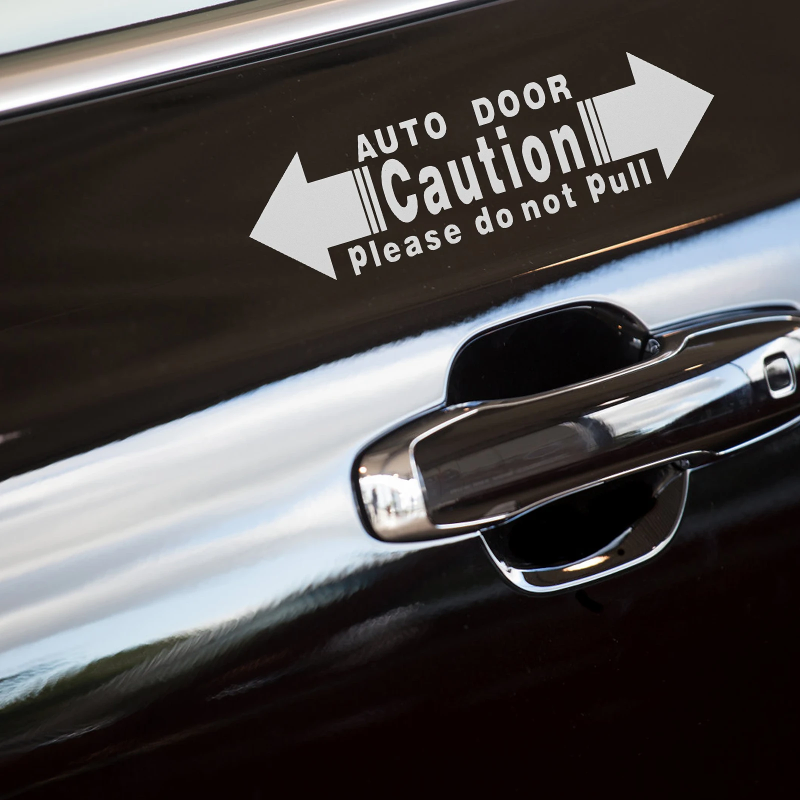 

2 шт. автомобильных наклеек на дверь: предупреждающие, автоматические, предотвращающие столкновения, долговечные, для напоминания о безопасности, наклейки на двери автомобиля, автонаклейки
