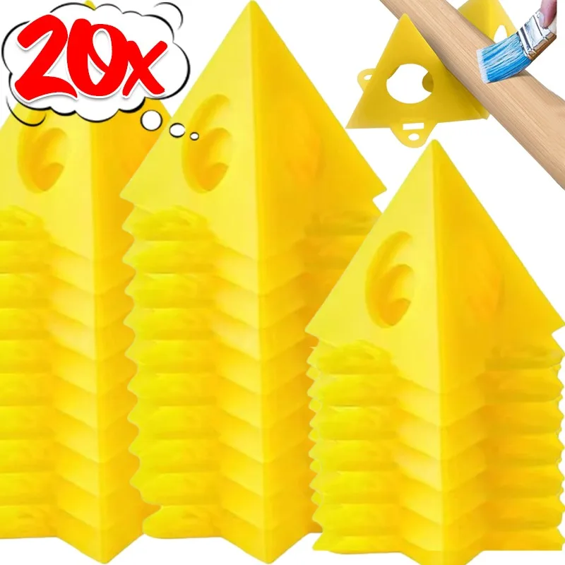 20/10pcs Plastic Pyramid Stands Triangle Paint Lift Pad Feet Rack Mini Cone Paint Stands For Canvas And Door Risers Support Tool