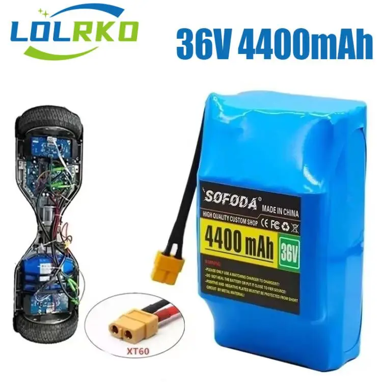 

100% New 36v 4.4ah lithium battery 10s2p 36v battery 4400mAh lithium ion pack 42V 4400mah scooter twist car battery