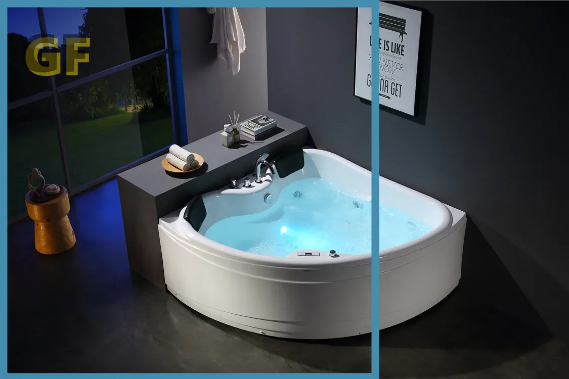 Radio/CD function indoor small corner jacuzzi spa jacuzzi