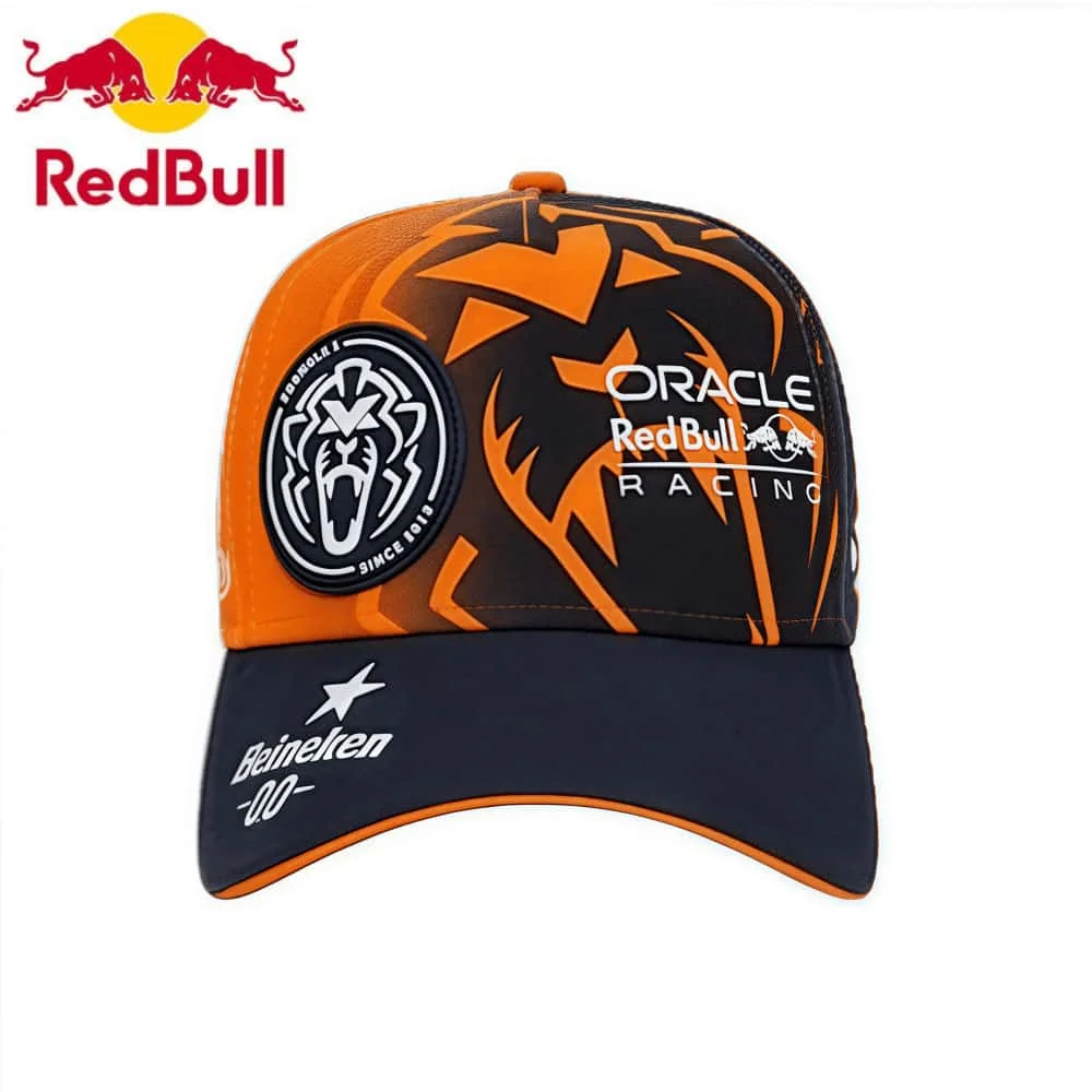 

Мужская и женская летняя модная бейсбольная кепка Orange Red Bull Racing Driver Бейсбольная кепка Verstappen с изогнутыми полями