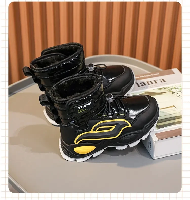 Children Boots For Girls Boys Young Warm Fleece Thick Warm Snow Shoes Ankle Boots Sapato Winter Boot Cotton Kids Girl Shoes