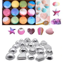 Moldes de bomba de baño de aleación de aluminio, molde de bomba de baño, Bola de sal, artesanía casera, regalos, esfera de semicírculo, molde de bricolaje, nuevo, 2 piezas