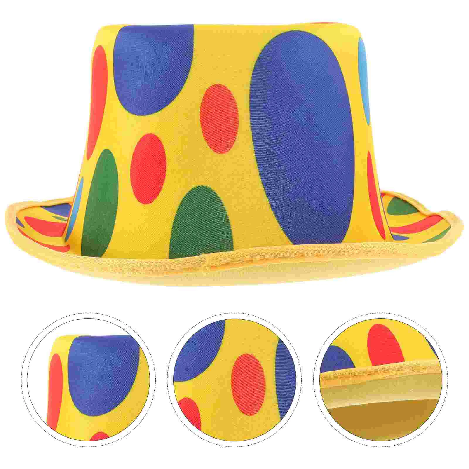 

Clown Cap Hat Makeup Headband Costume Cosplay Colorful Non-woven Fabric Child