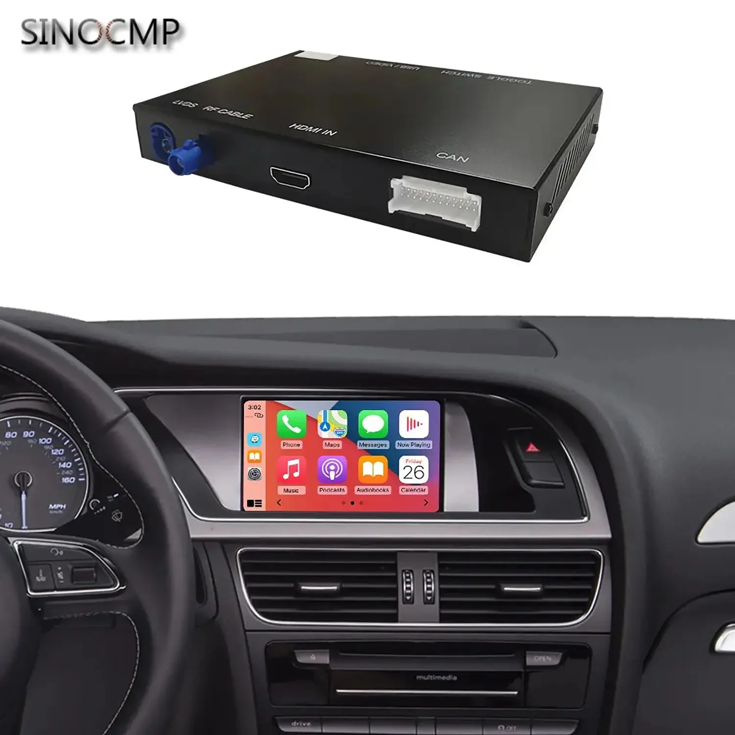 

Wireless CarPlay Android Auto Interface For Audi A4 B8 A5 Q5 2009-2015 AirPlay Mirror Link Car Play Functions Car Player Parts