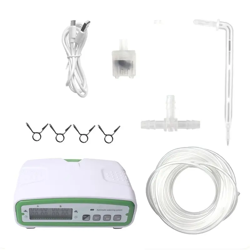 AB46-Intelligent Automatic Watering Device Double Pump Timed Waterer Garden Terrace Drip Irrigation System