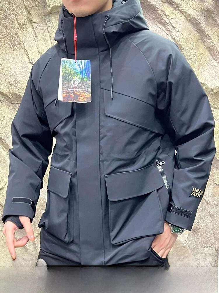 

Водонепроницаемая куртка с графеновым наполнителем, 90% утиный пух, унисекс, зимняя, для активного отдыха, теплая, с длинными рукавами, на молнии, стандартный крой