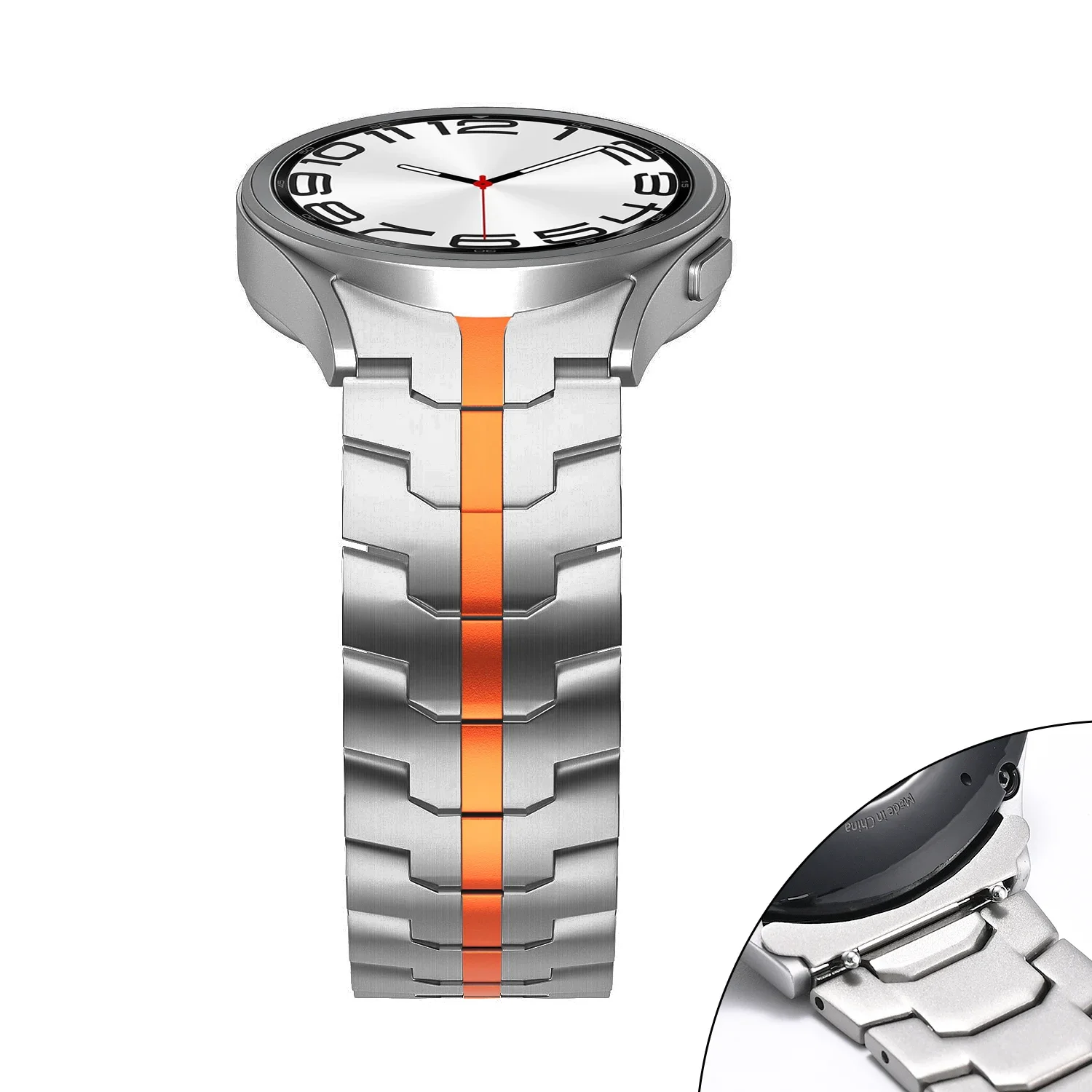 Stainless Steel Strap for Samsung Galaxy Watch 7 6 5 4 40mm 44mm 6 Classic 43mm 47mm No Gaps Metal Band 5Pro 45mm Quick Bracelet image 2