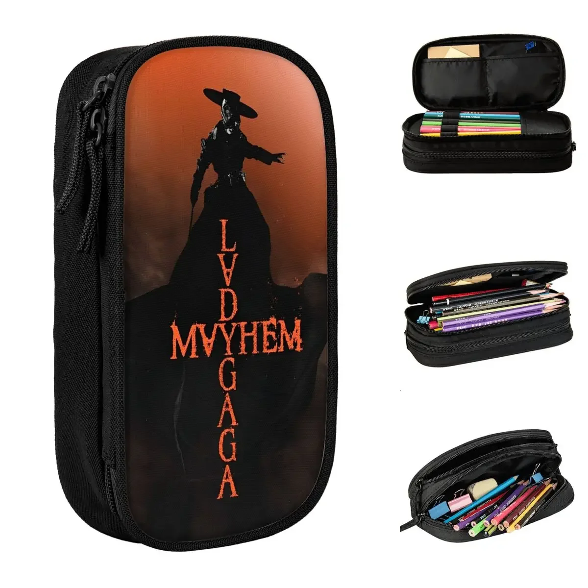 

Lady Gaga Mayhem 2025 Album Accessories Pencil Case Large Capacity Kids Pencil Case Stationery Birthday Gift