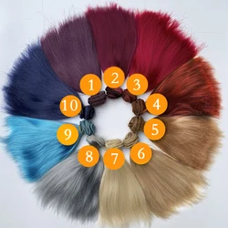 25CM BJD/SD Milk Silk Doll Hair 1/3 1/4 1/6 1/8 1/12 Soft Shiny Doll Wig Handmade Doll Hair Cotton Doll Accessories