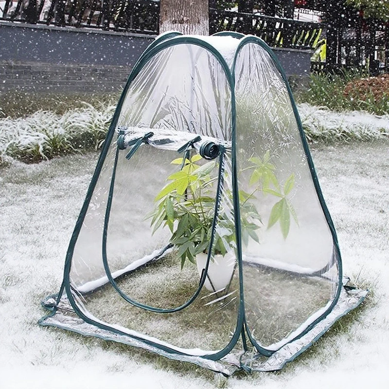

1pcs Foldable and Portable Transparent Horticultural Greenhouse Garden Plant Tent Outdoor Flower Insulation Shed for Winter