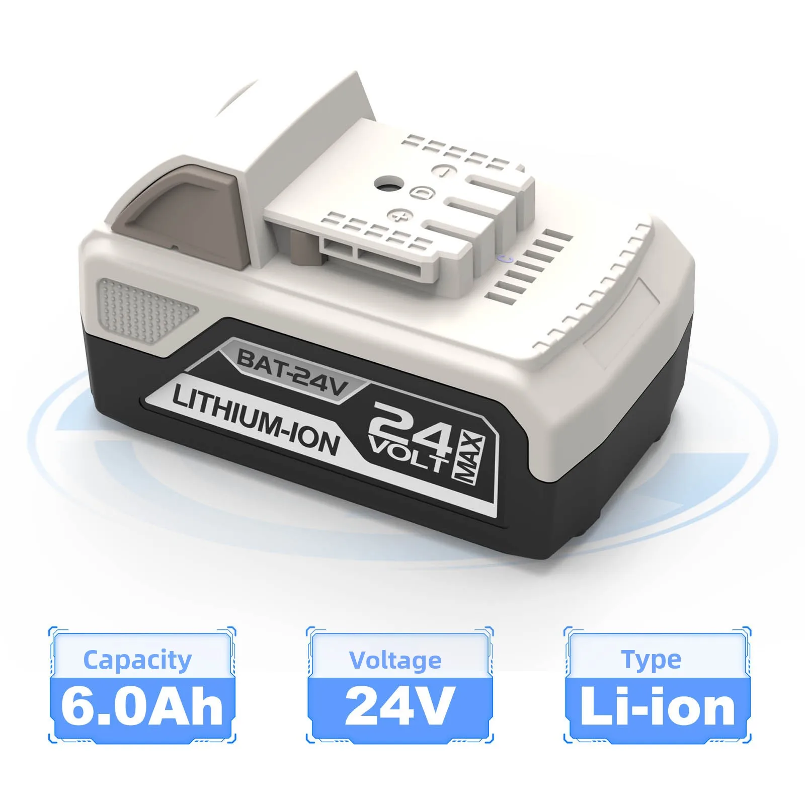 24V Replacement Battery Applicable to SNOW JOE Snow Blower Lawn Mower 24VBAT-LTE Rechargeable Power Tool Battery