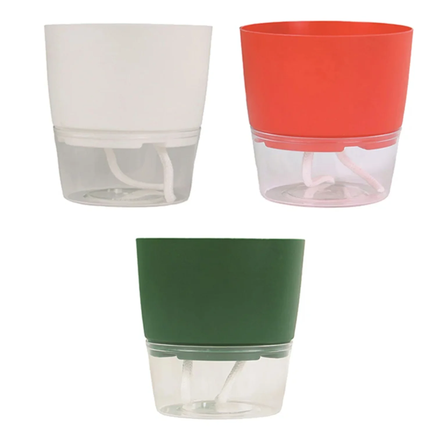 1Pc Plant Pot Self Watering Clear Plastic Flowerpot Double-Layer Water  Automatic Water Absorption Potted Flowerpot