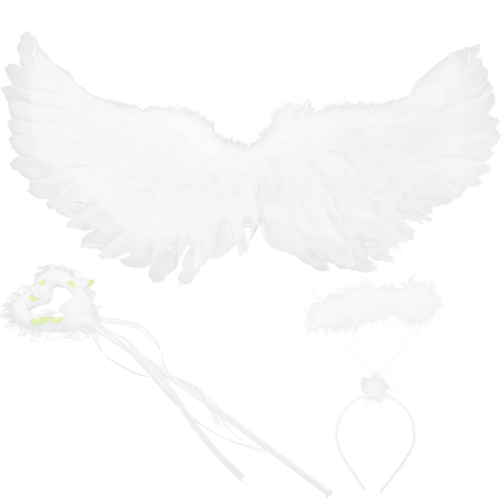 1 set 1 Set Angel Wings Headband Set For Kids Girls Fairy Wing Costume Props Lightweight Party Cosplay Accessories Decor